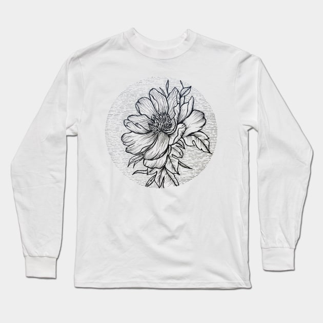 Blooming Flower Long Sleeve T-Shirt by ZuskaArt